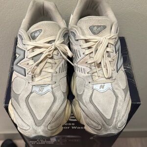New Balance 9060 Cream and Gray Sneakers